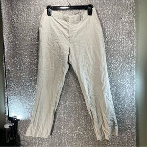 INC International Concepts Women’s Linen Ramie Tan Pants Straight Leg 33X25.5